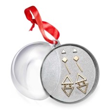 Robert Rose Two-Tone Geometric Earring Set