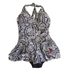 Rose Marie Reid Ladies’ Swim Dress (Black White, M)