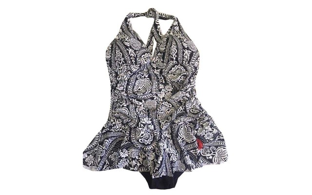 Rose Marie Reid Ladies’ Swim Dress (Black White, M)