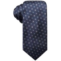 Ryan Seacrest Distinction Men’s Dozza Dot Slim Silk Tie (Navy, One Size)