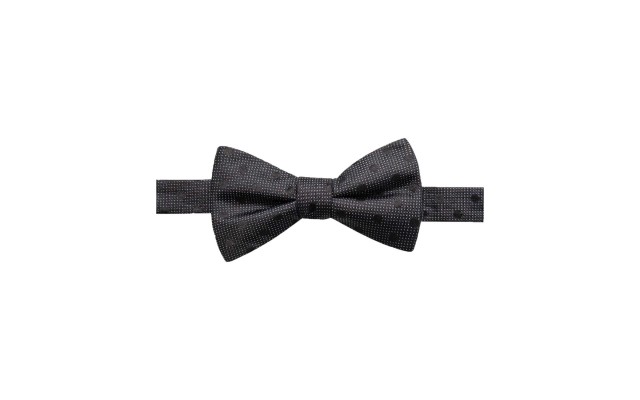  Distinction Men’s Evans Dot Pre-Tied Silk Bow Tie (Black)