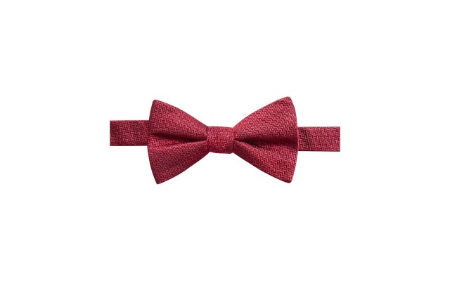  Distinction Men’s Kent Unsolid Pre-tied Silk Bow Tie (Red)