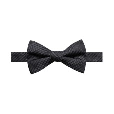 Ryan Seacrest Distinction Men’s Landon Plaid Pre-Tied Silk Bow Tie (Black)