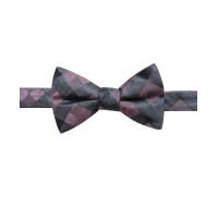 Ryan Seacrest Distinction Men’s Monte Check Pre-Tied Silk Bow Tie (Dark Pink)