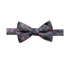 Ryan Seacrest Distinction Men’s Monte Check Pre-Tied Silk Bow Tie (Dark Pink)