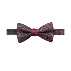 Ryan Seacrest Distinction Men’s Paisley Dot Reversible Pre-Tied Silk Bow Tie (Red)