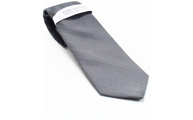  Distinction Men’s Taylor Degrade Panel Silk Tie (Dark Gray, One Size)
