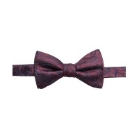 Ryan Seacrest Distinction Men’s Tonal Paisley Pre-Tied Silk Bow Tie (Red)