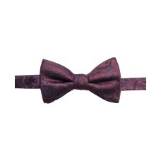 Ryan Seacrest Distinction Men’s Tonal Paisley Pre-Tied Silk Bow Tie (Red)