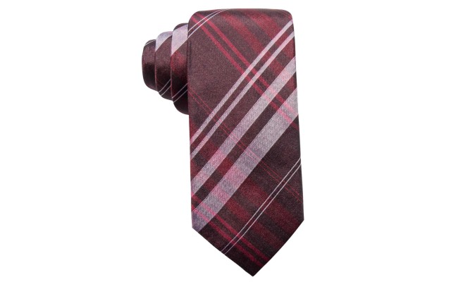  Distinction Men’s Turn Plaid Silk Woven Slim Ties