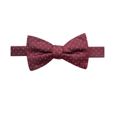 Ryan Seacrest Distinction Men’s Victor Dot Grid Pre-Tied Silk Bow Tie (Red)