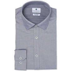 Ryan Seacrest New Distinction Dobby Slim FIT Dress Shirt (Gray,17X32/33)