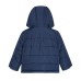 Baby Boys Hooded Bubble Jacket With Fleece Vest (Navy, 3/6M)