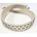  Hand Made Leather Strap White enchanted with Gold Hardware