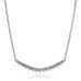 Sam Edelman Pave Curved Rhodium Pendant Necklace, 16″