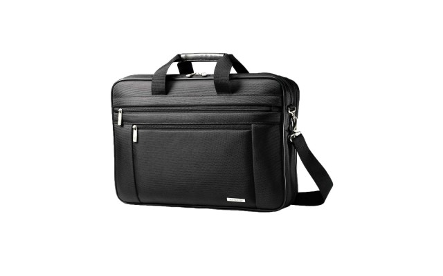  Classic Two Gusset Toploader Briefcase (Black, 17 inch)