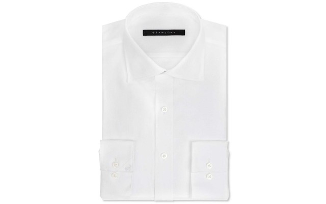  Classic/Regular Fit Men’s Solid Classic-Fit Dress Shirt (White, 15.5X32/33)
