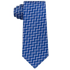 Sean John Men’s Angular Herringbone Silk Tie (Bright Blue)