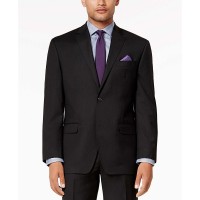 Sean John Men’s Classic-Fit Stretch Solid Black Suit Jacket (Black, 42S)