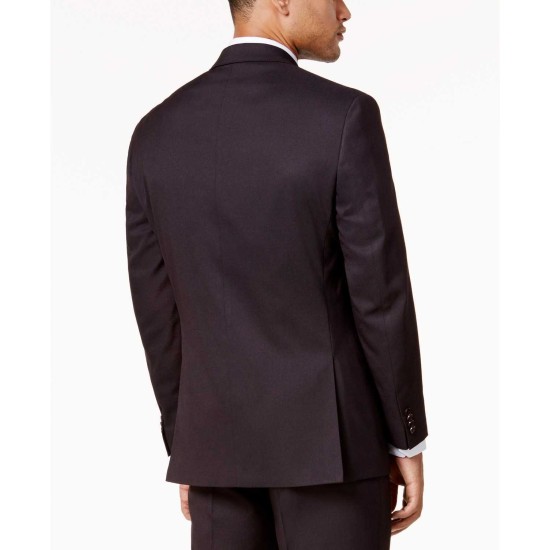  Men’s Classic-Fit Stretch Tic Peak Lapel Suit Jackets