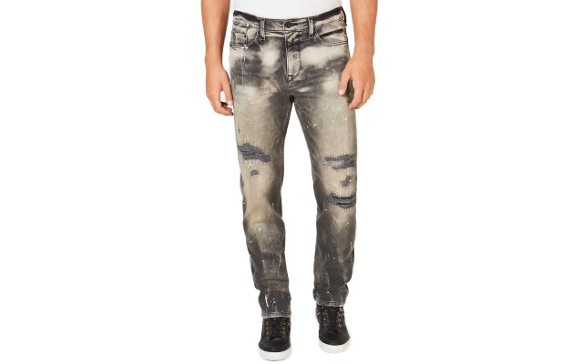  Men’s Five-Pocket Destructed Jeans
