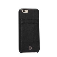 Sena ISA snap on Wallet, Womens all leather wallet case with card slots for the iPhone 6/6s - Black / Rose Gold