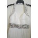  Juniors Dress White HALTER W BEADED STRAPS 2832SJ1S, SIZE 7