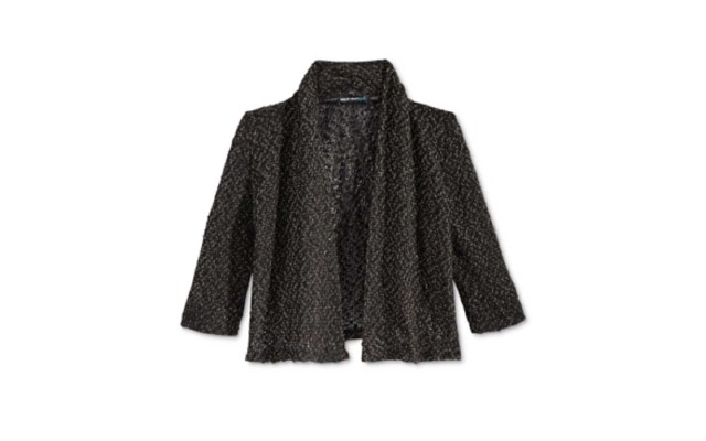  Knit Cardigan, Big Girls 7-16 Years (Black/Gold, Large)