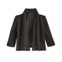 Sequin Hearts Knit Cardigan, Big Girls 7-16 Years (Black/Gold, Medium)