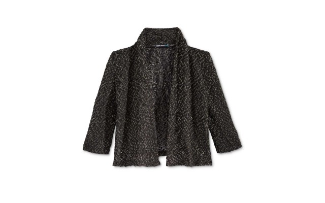  Knit Cardigan, Big Girls 7-16 Years (Black/Gold, Medium)