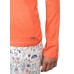  Luxe Knit Sleep Long Sleeve with Round Neckline with a V Lace Trim Back Top (Orange Peel, XL)