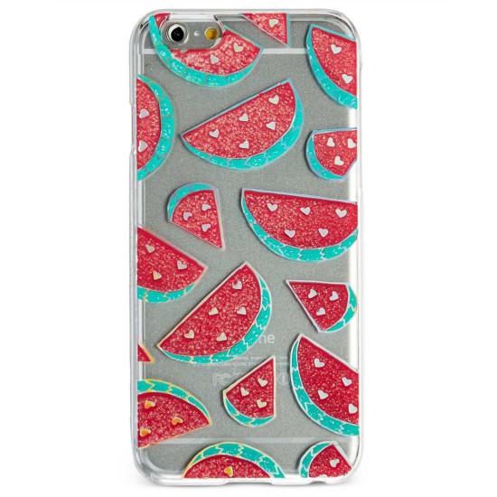 Skinny Dip Watermelon Phone Case with Screen Guard & Cleaning Cloth (iPhone 6/6S)