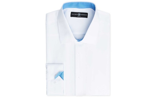  Men’s Slim-Fit Non-Iron Performance Solid Dress Shirt