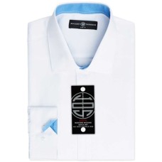 Society Of Threads Men’s Slim-Fit Non-Iron Performance Solid Dress Shirt