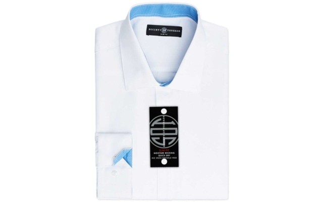  Men’s Slim-Fit Non-Iron Performance Solid Dress Shirt