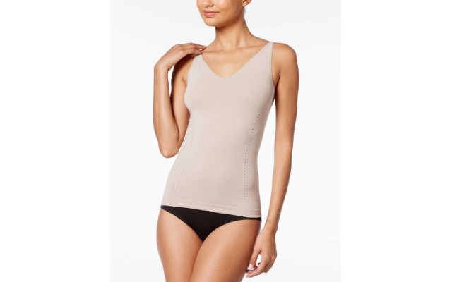  Light Tummy-Control Seamless Tank 10034R (Brown, XS)