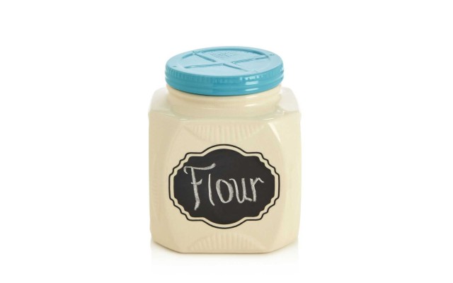 Sparrow & Wren Aqua Lid Square Canister (One Size)