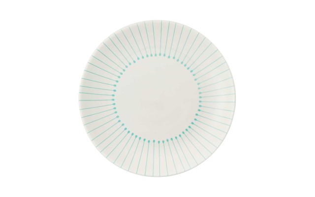 Sparrow & Wren Striped Dinner Plate