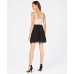  Juniors’ Embellished Fit & Flare Dress (Black/White, 3)