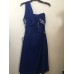  Juniors’ One-Shoulder Embellished Flare Dress (Blue, 13)