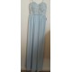  Juniors' Strapless Lace Embellished Gown Dress, Antique Blue, 1