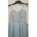  Juniors' Strapless Lace Embellished Gown Dress, Antique Blue, 1