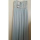  Juniors' Strapless Lace Embellished Gown Dress, Antique Blue, 9