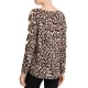  Women's Leopard Animal Print Cut-Out Pullover Blouse Shirt Tops