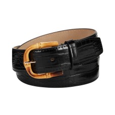 Steve Madden Croc-Embossed Faux Leather Belt