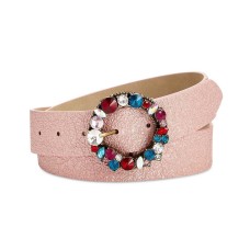 Steve Madden Imitation Pearl & Rhinestone Belt
