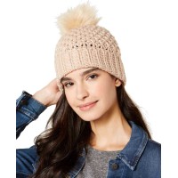 Steve Madden Lurex Boyfriend Beanie (Medium Pink, One Size)