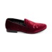  Men’s Cranium Velvet Smoking Slippers (Burgundy, 8.5)