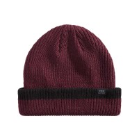 Steve Madden Men’s Ribbed Cuffed Beanie (Medium Red)