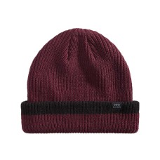 Steve Madden Men’s Ribbed Cuffed Beanie (Medium Red)